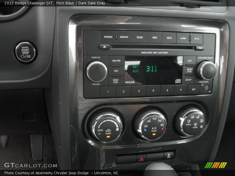 Pitch Black / Dark Slate Gray 2012 Dodge Challenger SXT