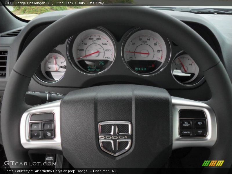 Pitch Black / Dark Slate Gray 2012 Dodge Challenger SXT