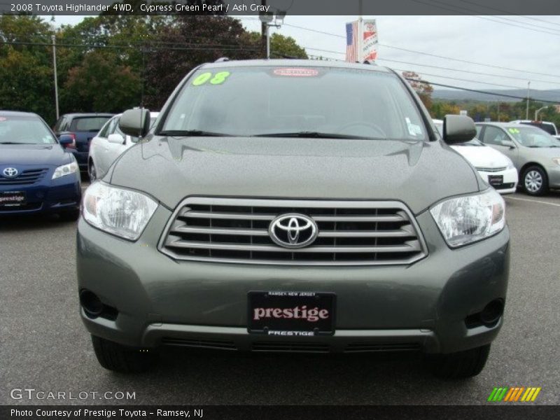 Cypress Green Pearl / Ash Gray 2008 Toyota Highlander 4WD