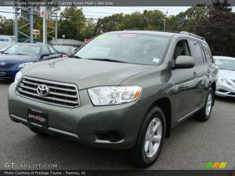Cypress Green Pearl / Ash Gray 2008 Toyota Highlander 4WD