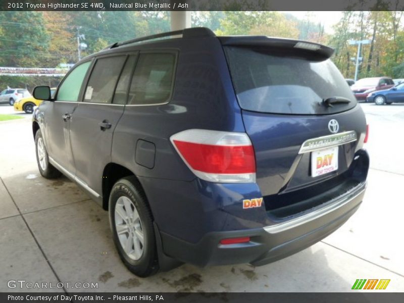 Nautical Blue Metallic / Ash 2012 Toyota Highlander SE 4WD