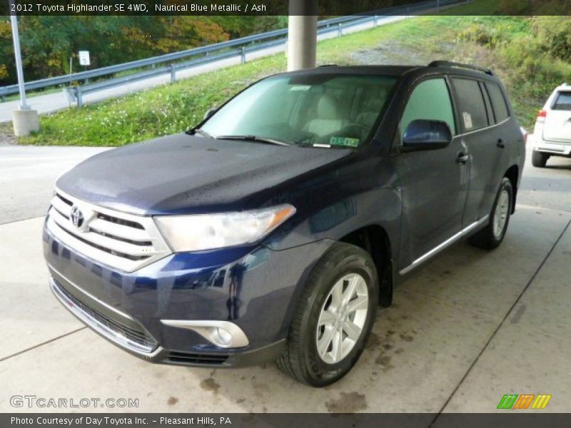 Nautical Blue Metallic / Ash 2012 Toyota Highlander SE 4WD