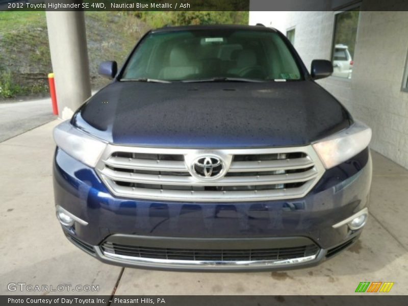 Nautical Blue Metallic / Ash 2012 Toyota Highlander SE 4WD