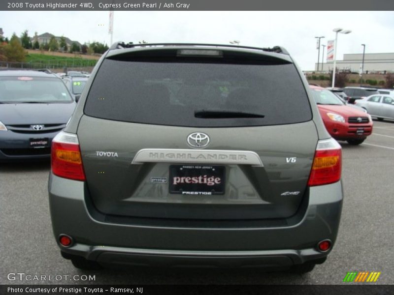 Cypress Green Pearl / Ash Gray 2008 Toyota Highlander 4WD