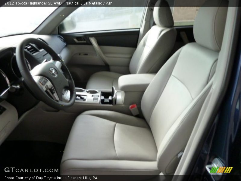 Nautical Blue Metallic / Ash 2012 Toyota Highlander SE 4WD