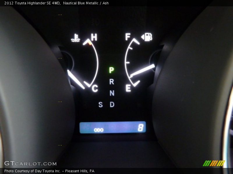 Nautical Blue Metallic / Ash 2012 Toyota Highlander SE 4WD