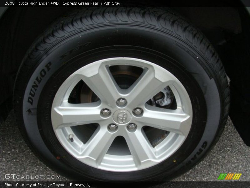 Cypress Green Pearl / Ash Gray 2008 Toyota Highlander 4WD