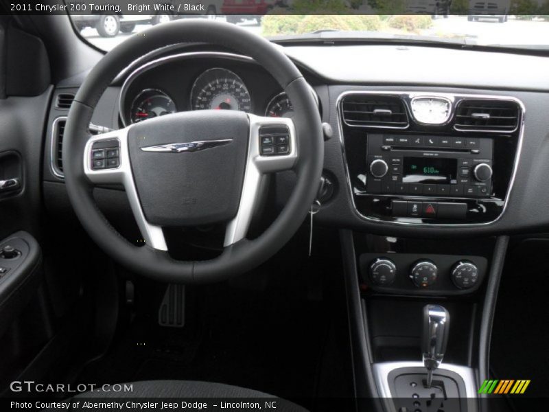 Bright White / Black 2011 Chrysler 200 Touring