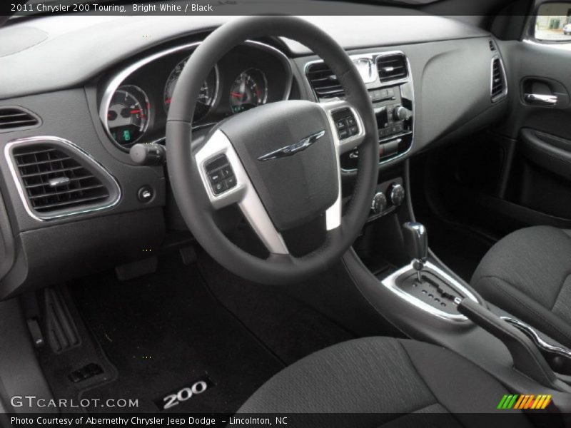 Bright White / Black 2011 Chrysler 200 Touring
