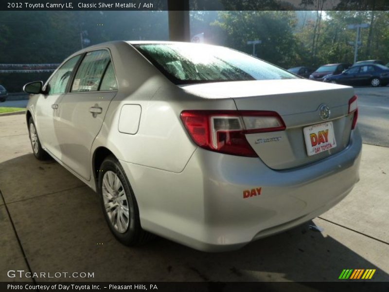 Classic Silver Metallic / Ash 2012 Toyota Camry LE