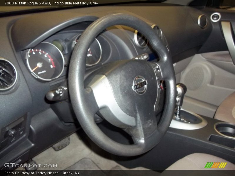 Indigo Blue Metallic / Gray 2008 Nissan Rogue S AWD