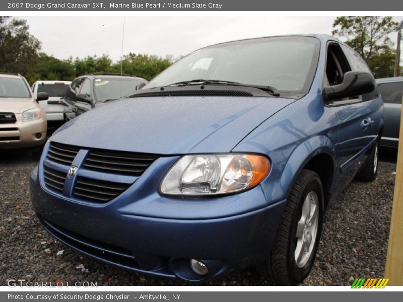 Marine Blue Pearl / Medium Slate Gray 2007 Dodge Grand Caravan SXT