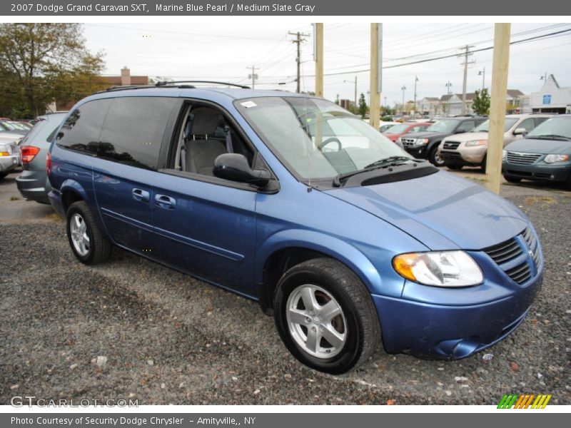 Marine Blue Pearl / Medium Slate Gray 2007 Dodge Grand Caravan SXT