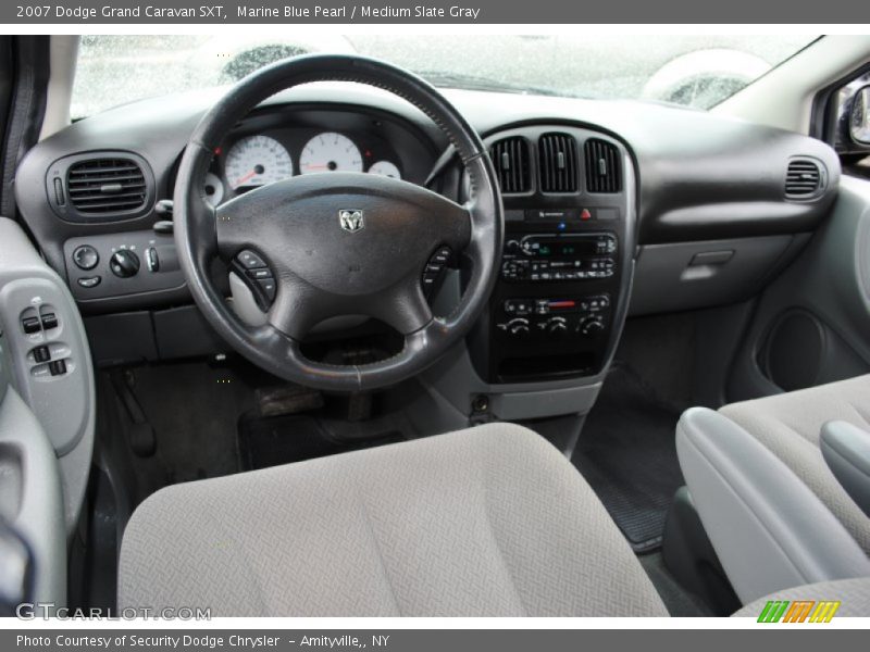 Marine Blue Pearl / Medium Slate Gray 2007 Dodge Grand Caravan SXT