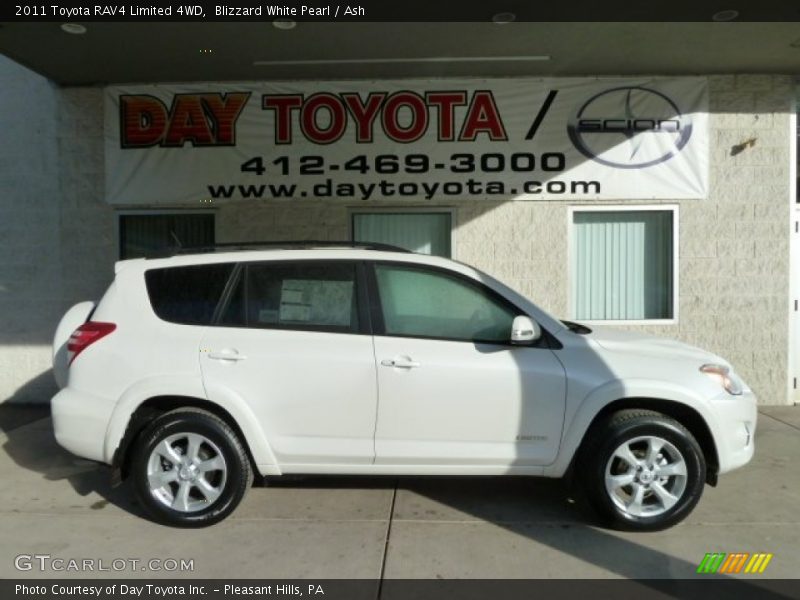 Blizzard White Pearl / Ash 2011 Toyota RAV4 Limited 4WD