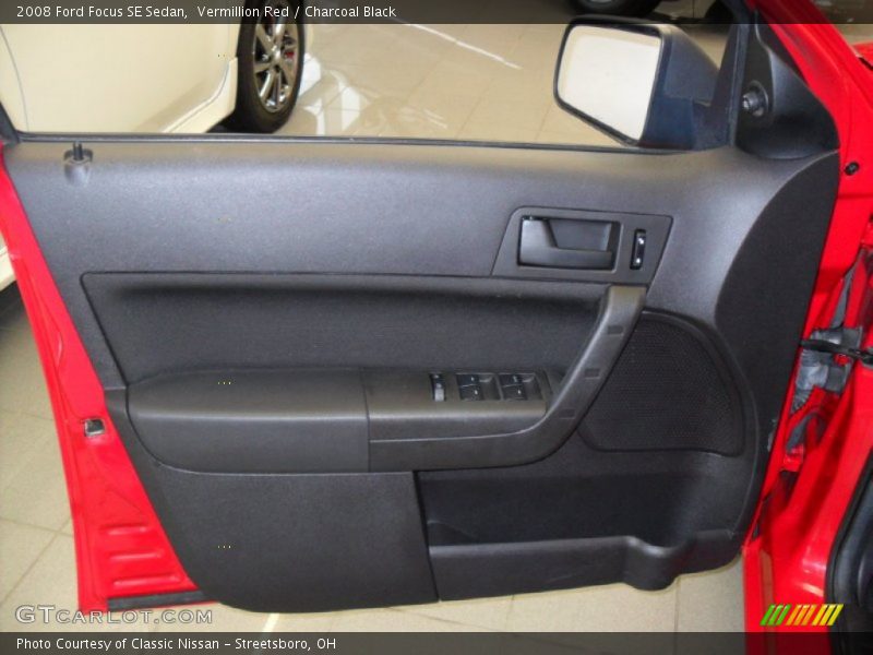 Vermillion Red / Charcoal Black 2008 Ford Focus SE Sedan