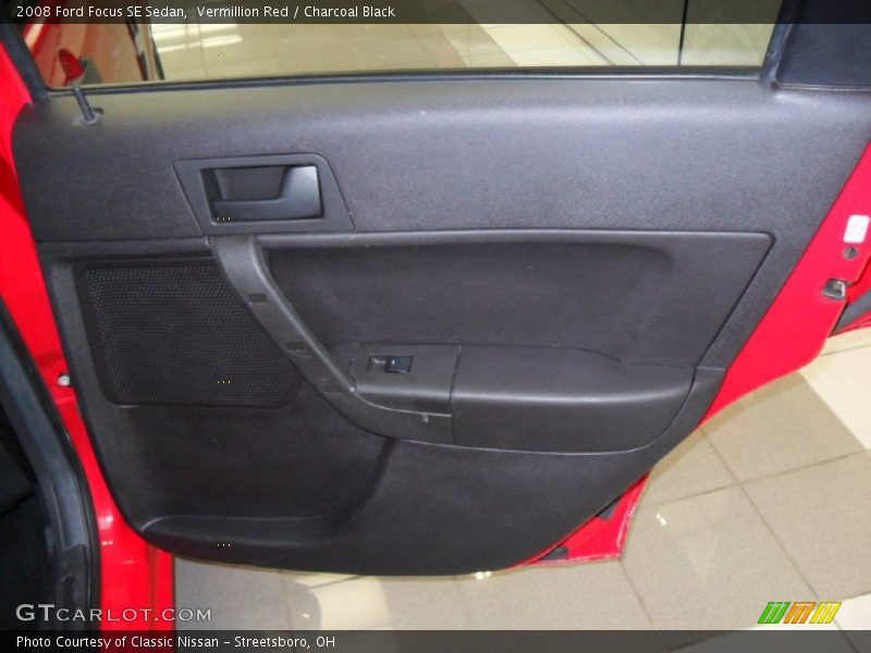 Vermillion Red / Charcoal Black 2008 Ford Focus SE Sedan