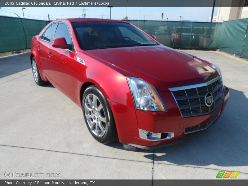 Crystal Red / Cashmere/Cocoa 2009 Cadillac CTS Sedan