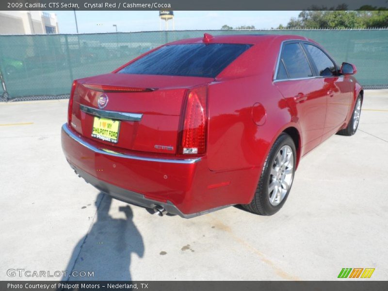 Crystal Red / Cashmere/Cocoa 2009 Cadillac CTS Sedan