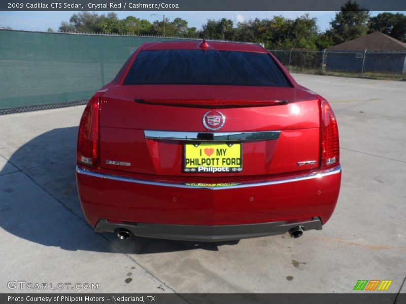 Crystal Red / Cashmere/Cocoa 2009 Cadillac CTS Sedan