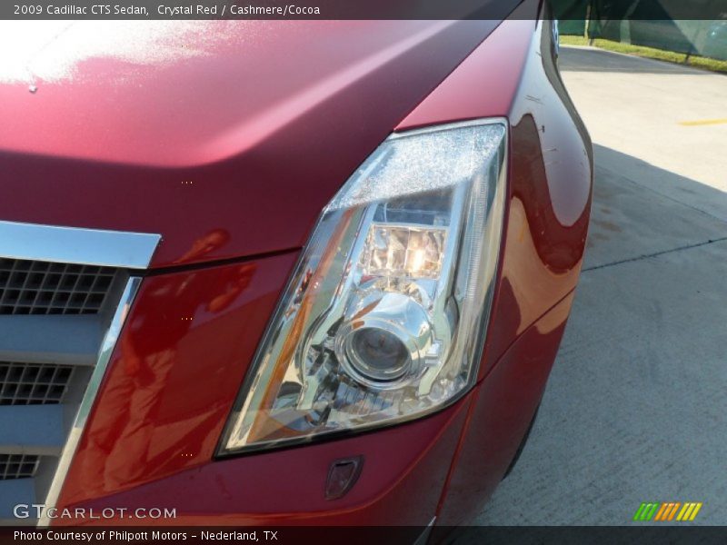 Crystal Red / Cashmere/Cocoa 2009 Cadillac CTS Sedan