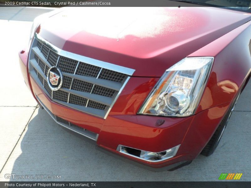 Crystal Red / Cashmere/Cocoa 2009 Cadillac CTS Sedan