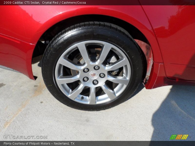 Crystal Red / Cashmere/Cocoa 2009 Cadillac CTS Sedan