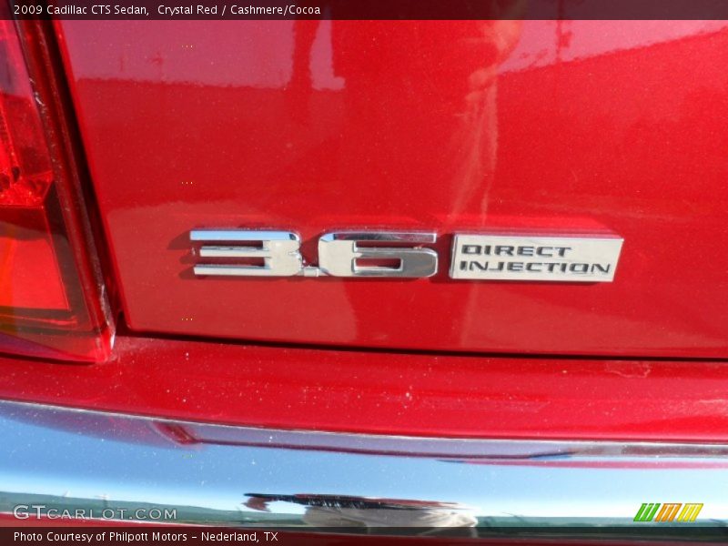 Crystal Red / Cashmere/Cocoa 2009 Cadillac CTS Sedan