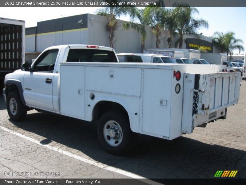 Summit White / Graphite 2002 Chevrolet Silverado 2500 Regular Cab Chassis Utility