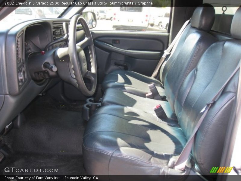 Summit White / Graphite 2002 Chevrolet Silverado 2500 Regular Cab Chassis Utility