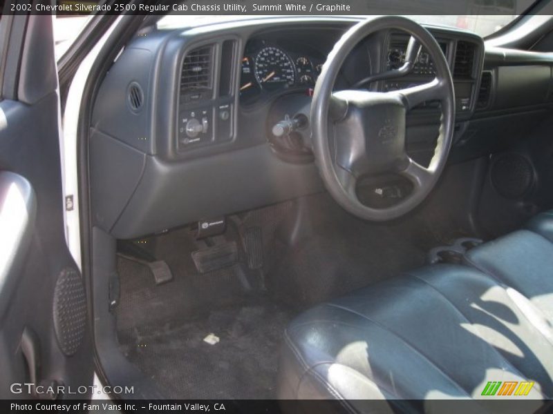 Summit White / Graphite 2002 Chevrolet Silverado 2500 Regular Cab Chassis Utility
