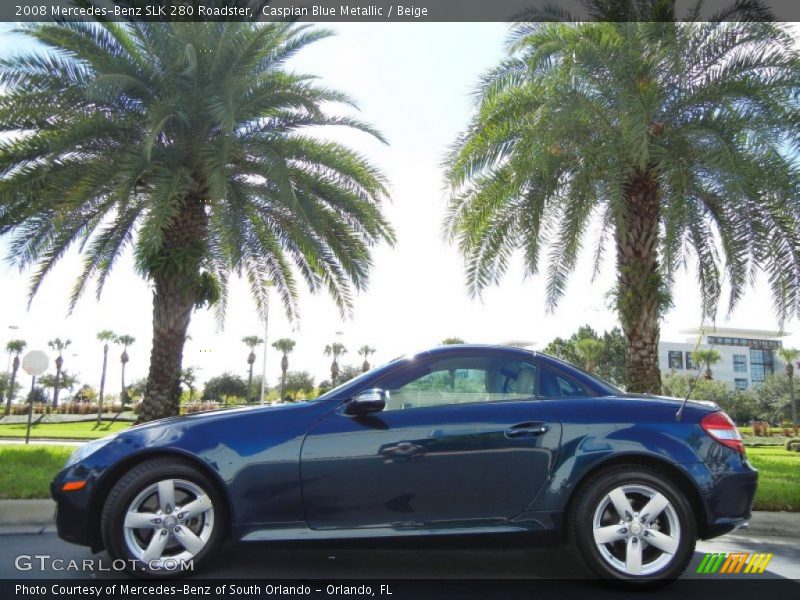 Caspian Blue Metallic / Beige 2008 Mercedes-Benz SLK 280 Roadster