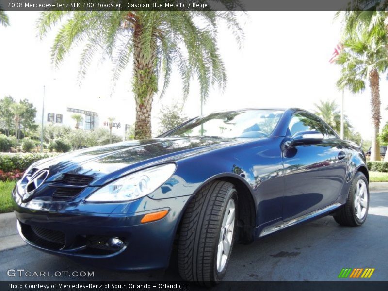 Caspian Blue Metallic / Beige 2008 Mercedes-Benz SLK 280 Roadster