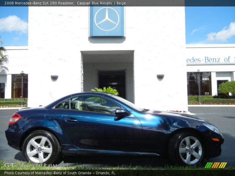 Caspian Blue Metallic / Beige 2008 Mercedes-Benz SLK 280 Roadster