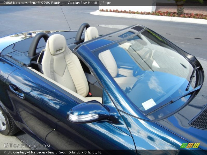 Caspian Blue Metallic / Beige 2008 Mercedes-Benz SLK 280 Roadster