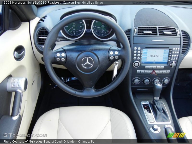 Caspian Blue Metallic / Beige 2008 Mercedes-Benz SLK 280 Roadster