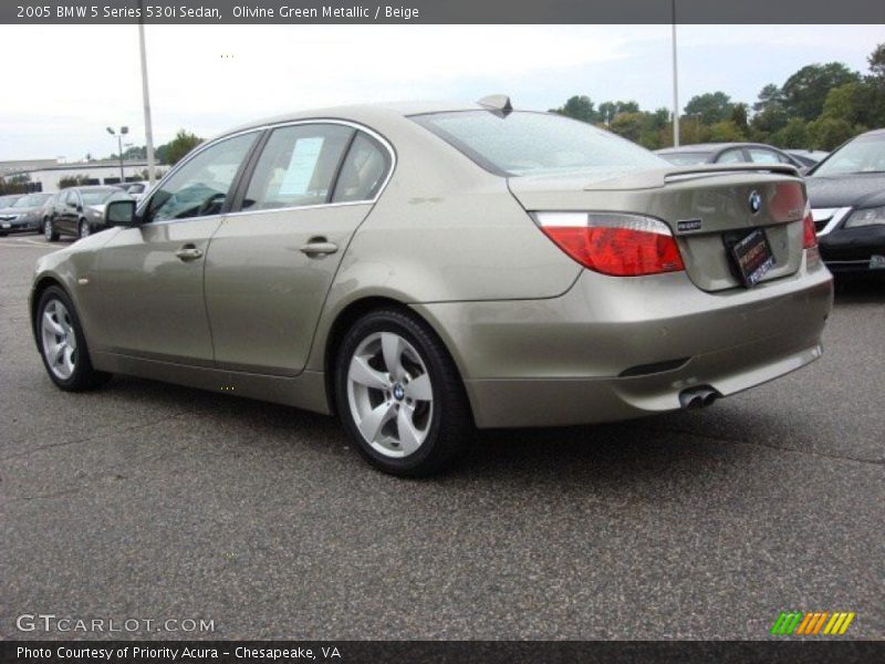 Olivine Green Metallic / Beige 2005 BMW 5 Series 530i Sedan