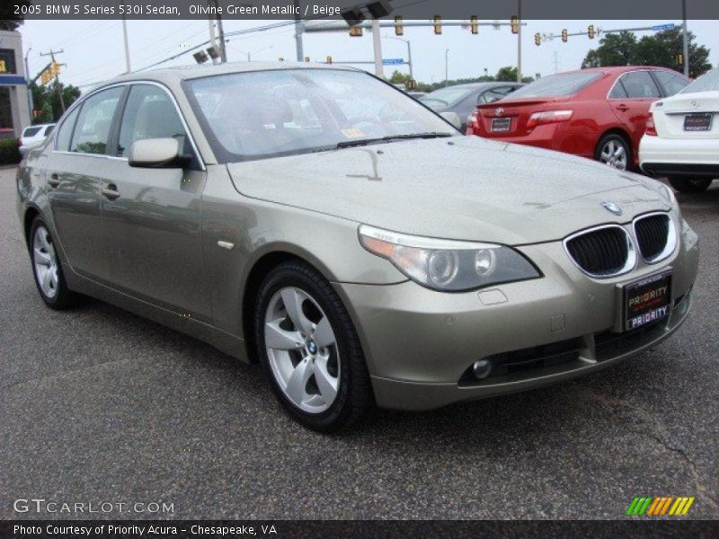 Olivine Green Metallic / Beige 2005 BMW 5 Series 530i Sedan
