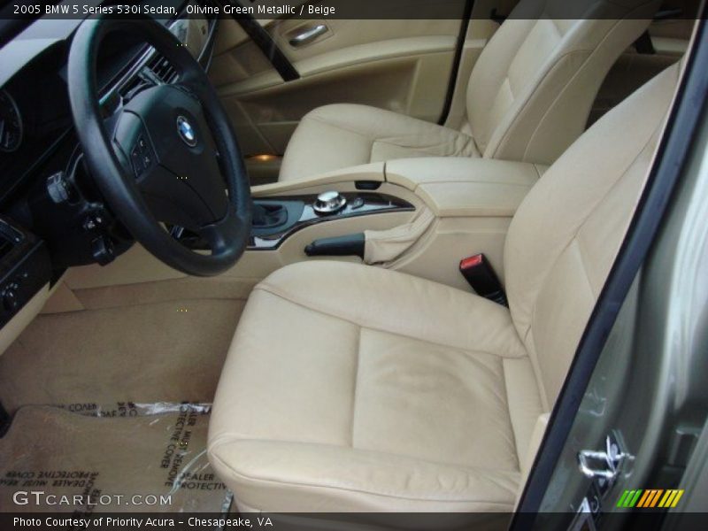 Olivine Green Metallic / Beige 2005 BMW 5 Series 530i Sedan