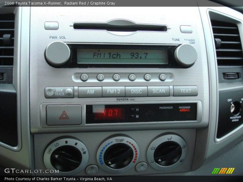 Controls of 2006 Tacoma X-Runner