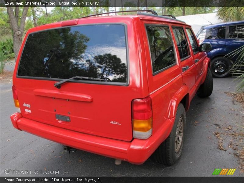Bright Red / Mist Gray 1998 Jeep Cherokee Limited