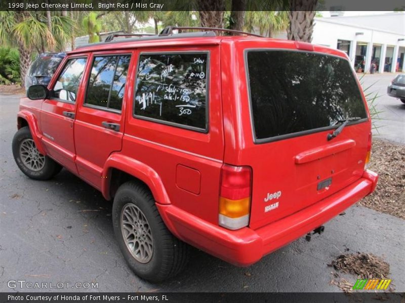 Bright Red / Mist Gray 1998 Jeep Cherokee Limited