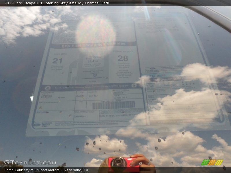 Sterling Gray Metallic / Charcoal Black 2012 Ford Escape XLT