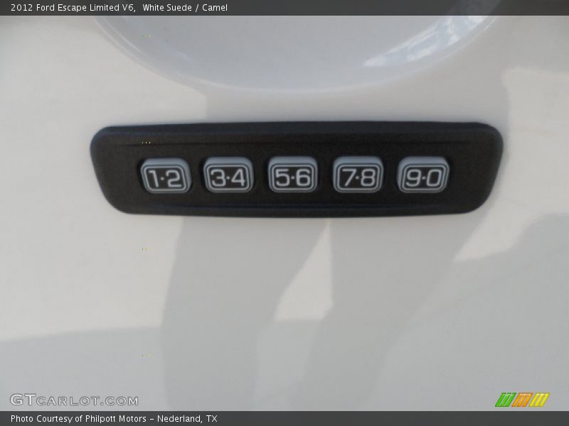 White Suede / Camel 2012 Ford Escape Limited V6