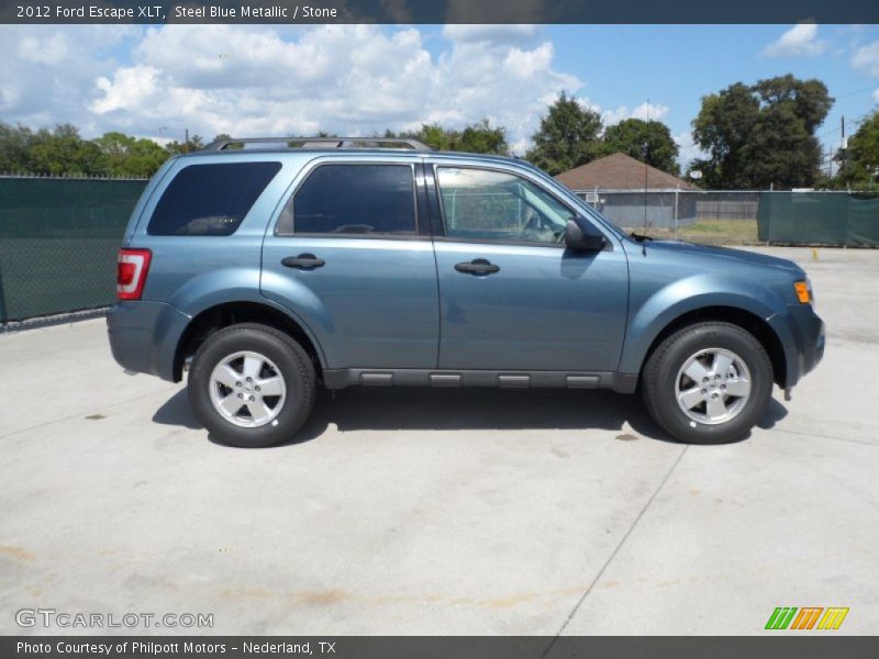Steel Blue Metallic / Stone 2012 Ford Escape XLT