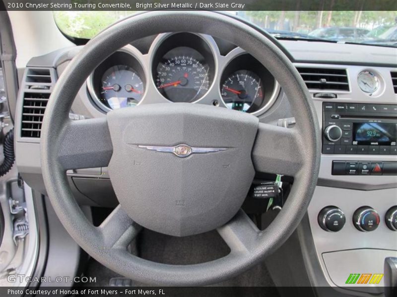 Bright Silver Metallic / Dark Slate Gray 2010 Chrysler Sebring Touring Convertible