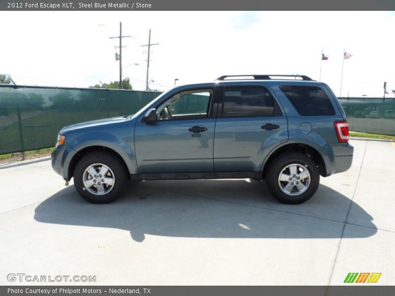 Steel Blue Metallic / Stone 2012 Ford Escape XLT