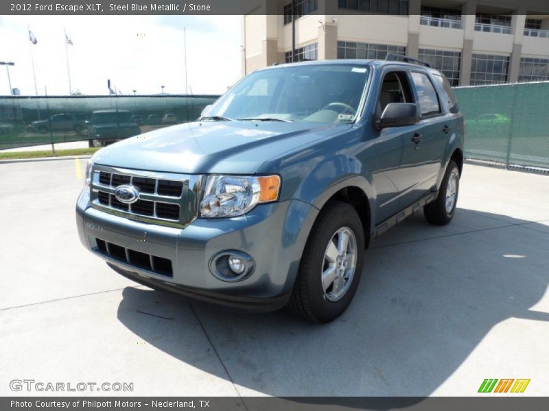 Steel Blue Metallic / Stone 2012 Ford Escape XLT