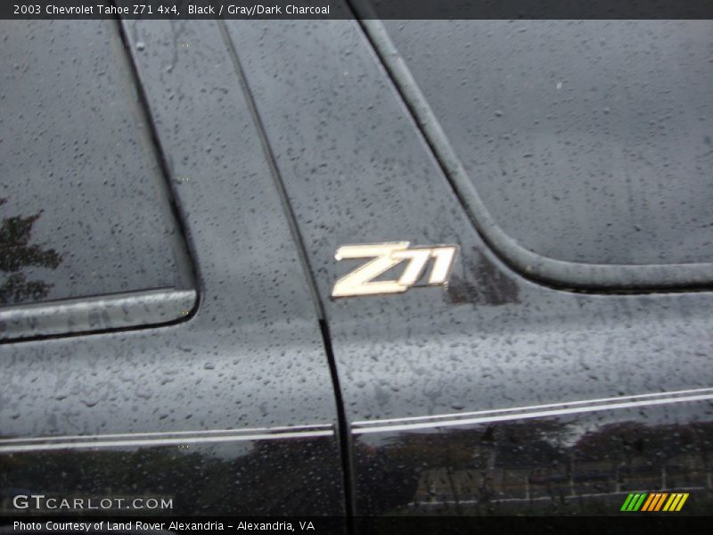 Black / Gray/Dark Charcoal 2003 Chevrolet Tahoe Z71 4x4