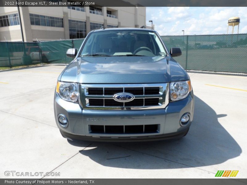 Steel Blue Metallic / Stone 2012 Ford Escape XLT